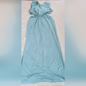 Side Cutouts Knit Maxi Dress.